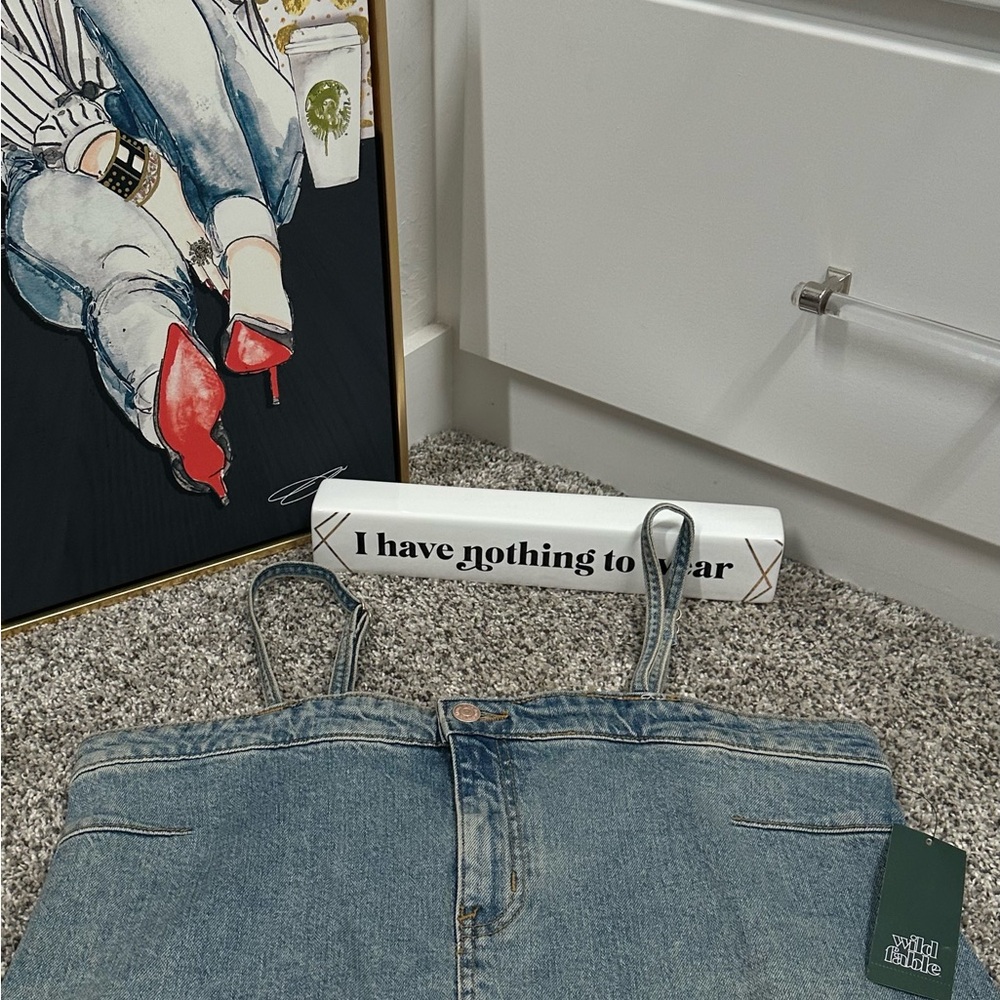 Denim Crop Top from Target w adjustable straps - Picture 3 of 9